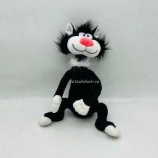 Мягкая игрушка "Черный кот" 32 см оптом