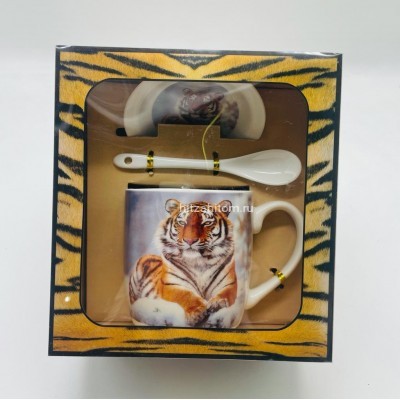 Подарочный набор - посуда «Тигр на снегу» (арт. HK-1488) оптом