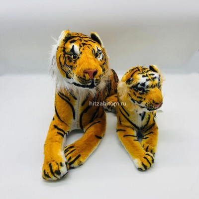  Мягкая игрушка "Тигр" лежачий 28 см оптом