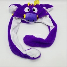 Мягкая игрушка Дракон-шапка (двигаются уши и светятся) оптом