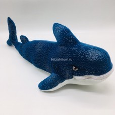Мягкая игрушка Акула с блестками с замком 65 см оптом