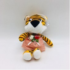 Мягкая игрушка «Тигр в платье с розами» 19 см оптом