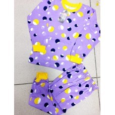 Пижама тонкая фиолетовая в горошек 4 шт в уп (5-8) оптом