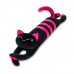 Мягкая игрушка Кошка лежачая черная с полосками оптом