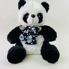 Мягкая игрушка Панда с бантом в цветочек 38 см оптом