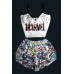 Шелковая женская пижама с принтом Marvel 2 оптом