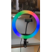 Кольцевая лампа 33 см со штативом разноцветный свет оптом