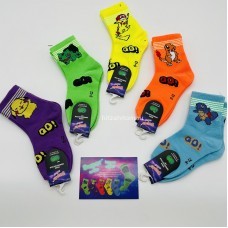 Носки с принтами детские "Светящиеся в темноте" покемоны (10 шт в уп) оптом
